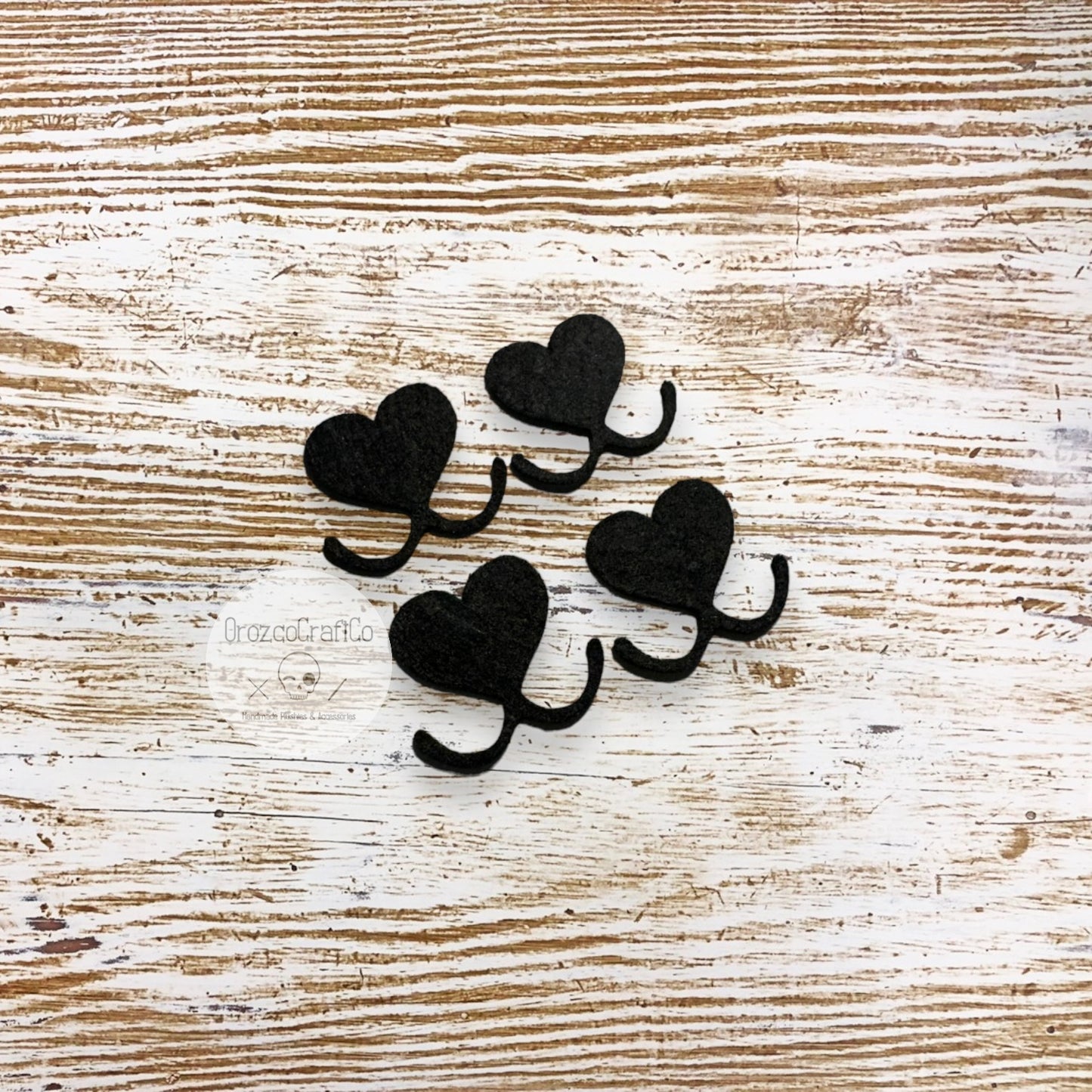 4 Pack Heart Felt Noses 10mm - 40mm