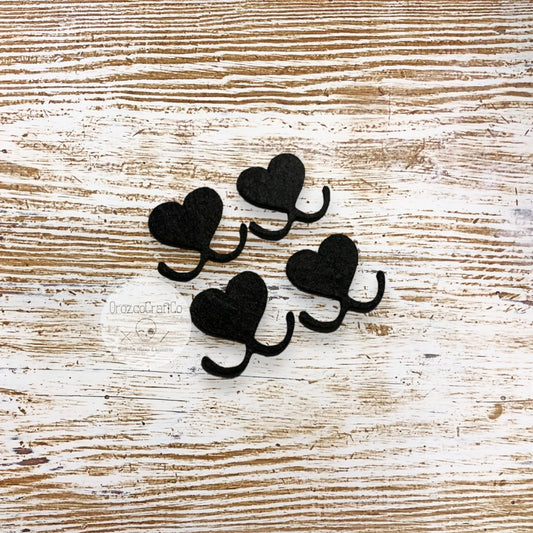 4 Pack Heart Felt Noses 10mm - 40mm