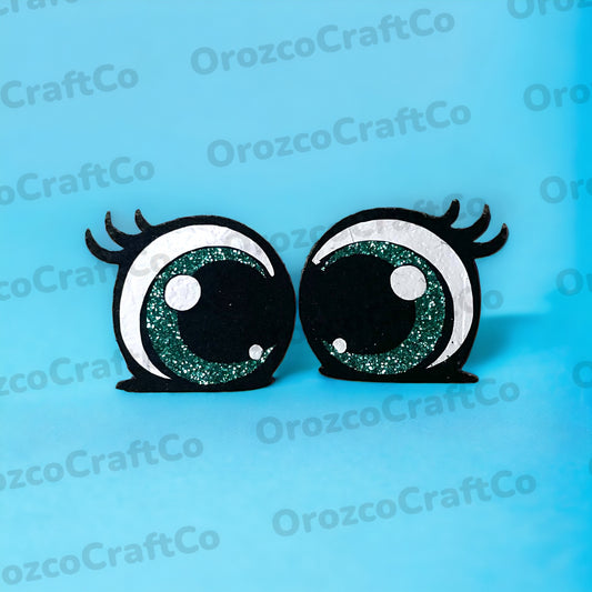 Teal Baby Felt Eyes 25mm | 35mm