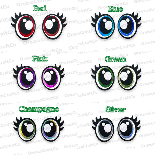 Holo Eyelash Felt Eyes 20mm | 25mm | 35mm | 40mm | 45mm