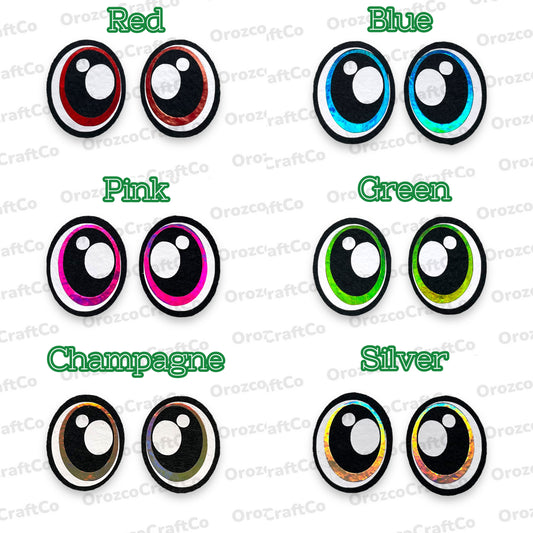 Holo Oval Felt Eyes 20mm | 25mm | 35mm | 40mm | 45mm