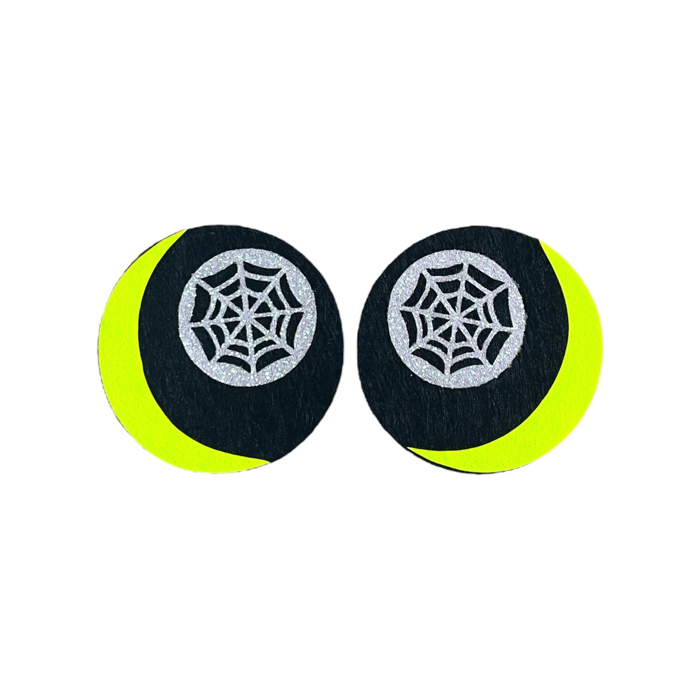 Neon Yellow Spider Web Eyes 25mm or 35mm