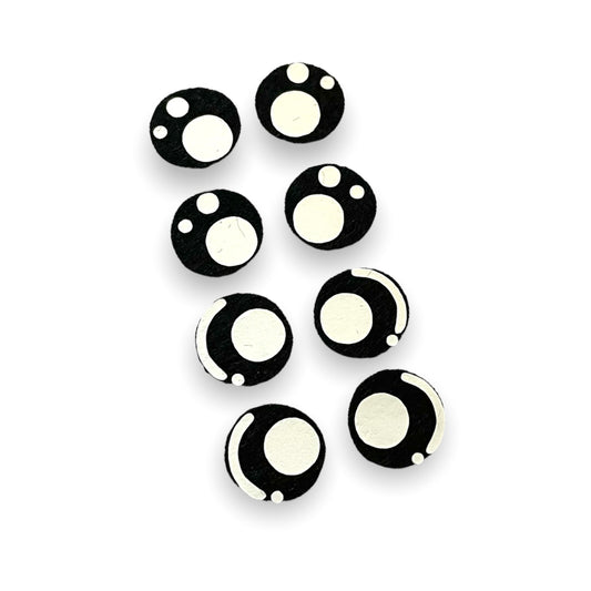 4 Pack | 15mm Felt Eyes | Kawaii &  Lined