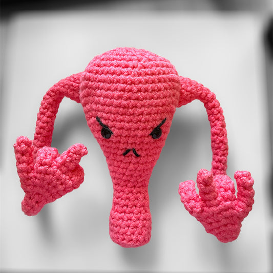 Angry Uterus Plushie | MADE TO ORDER