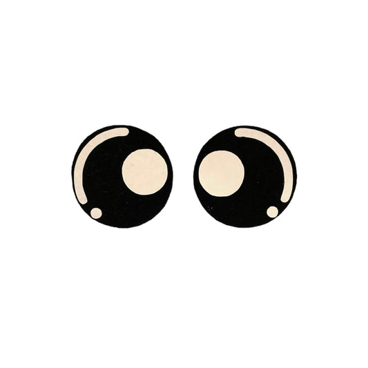 1/2-2.5 inch White Kawaii Round Felt Eyes