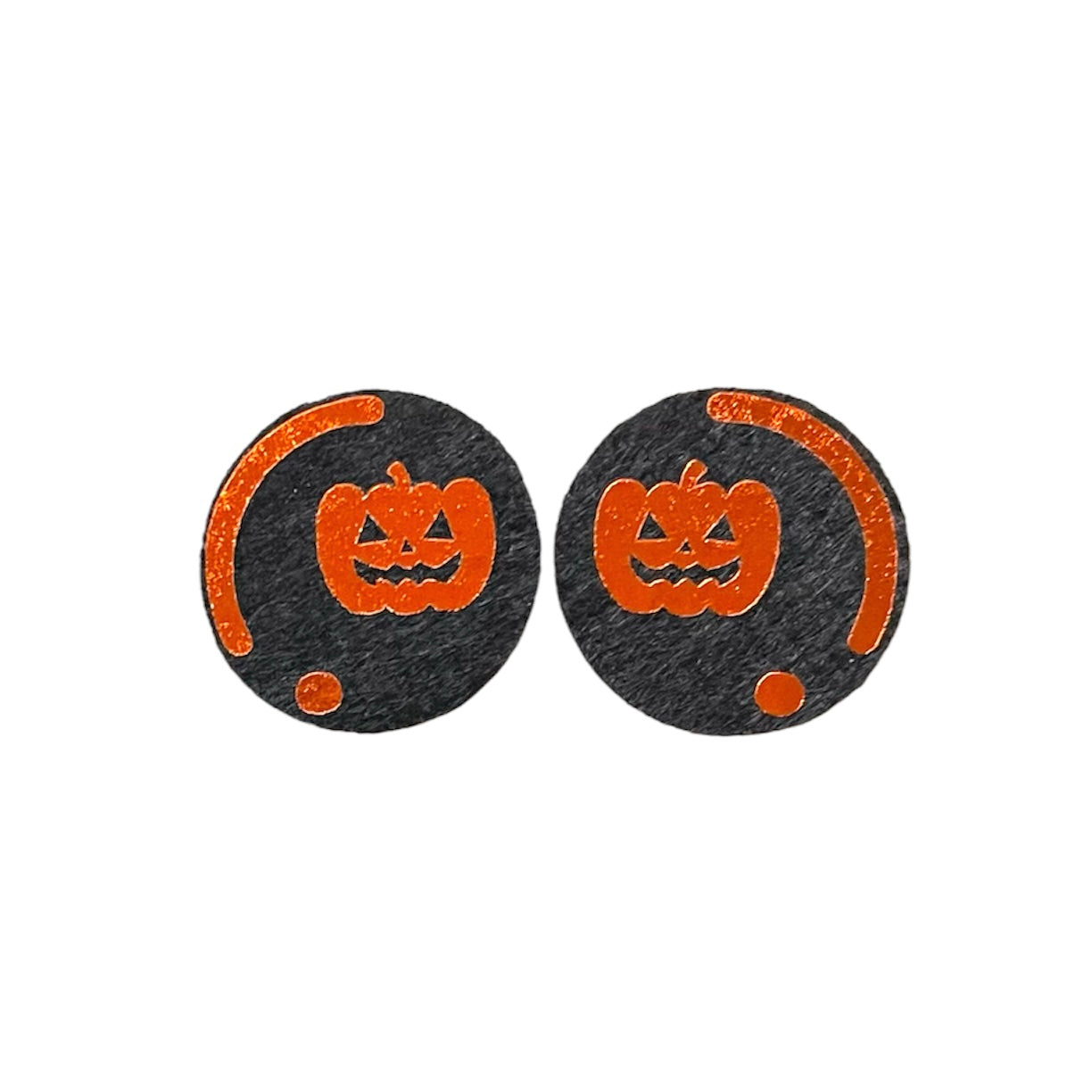 Orange Pumpkin Felt Eyes 20mm | 25mm | 35mm (1 Pair)